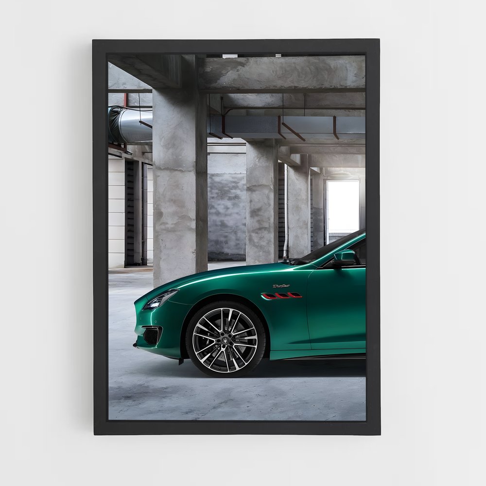 Poster Jaguar Émeraude – affiche Maserati (vue 2)